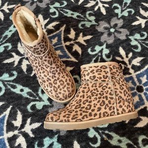 Leopard Print Heeled Boots